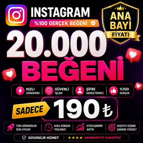 Instagram 20.000 beğeni